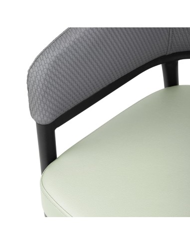 Fauteuils d'intérieur Bolero Meridian gris/pistache - lot de 2