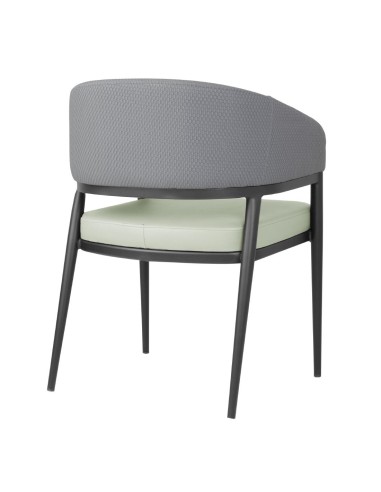 Fauteuils d'intérieur Bolero Meridian gris/pistache - lot de 2