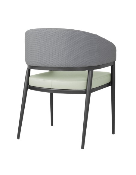 Fauteuils d'intérieur Bolero Meridian gris/pistache - lot de 2