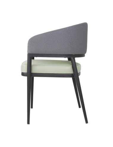 Fauteuils d'intérieur Bolero Meridian gris/pistache - lot de 2