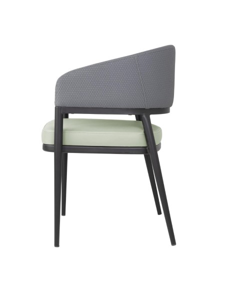 Fauteuils d'intérieur Bolero Meridian gris/pistache - lot de 2