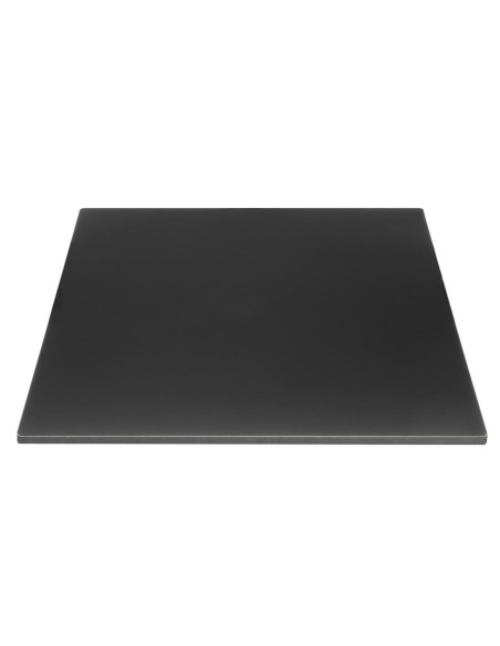 Plateau carré noir mat Bolero 700 mm - intérieur/extérieur