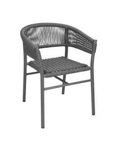 Fauteuils en corde grise Bolero Florence - lot de 2