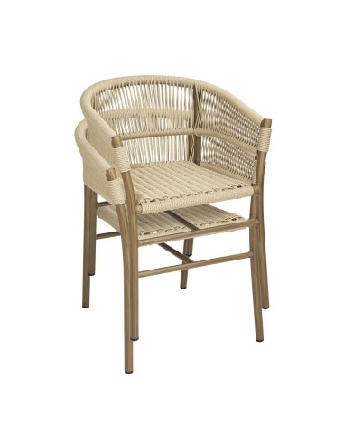 Fauteuils en corde naturelle Bolero Florence - lot de 2