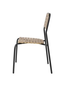 Chaises d'extérieur Bolero Santorini effet bois - lot de 4 2
