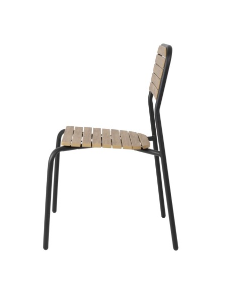 Chaises d'extérieur Bolero Santorini effet bois - lot de 4