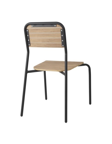 Chaises d'extérieur Bolero Santorini effet bois - lot de 4