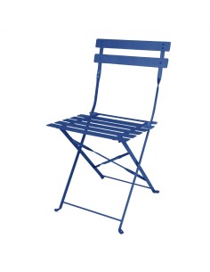 Chaises de terrasse pliantes Bolero Perth bleu marine - lot de 2