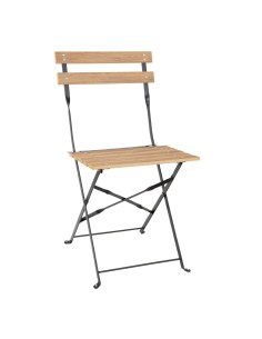 Chaises de terrasse pliantes Bolero Perth effet bois - lot de 2