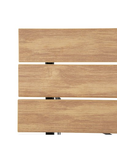 Table terrasse carrée Bolero Perth effet bois - 710x600 mm