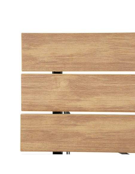 Table terrasse carrée Bolero Perth effet bois - 710x600 mm