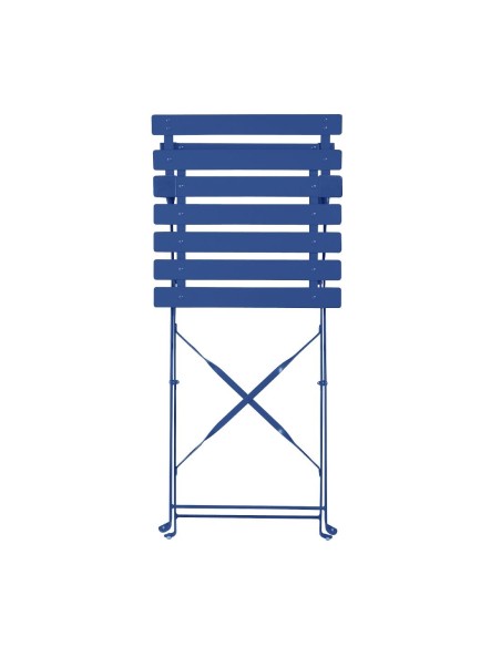 Chaises de terrasse pliantes Bolero Perth bleu marine - lot de 2