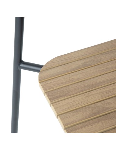 Chaises d'extérieur Bolero Santorini effet bois - lot de 4