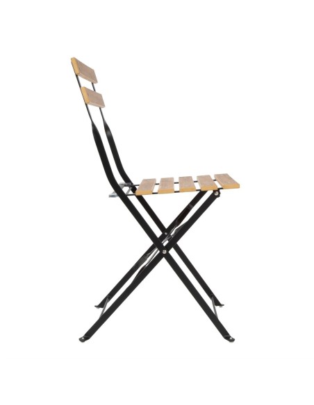 Chaises de terrasse pliantes Bolero Perth effet bois - lot de 2