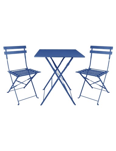 Table terrasse carrée Bolero Perth bleu marine - 710x600