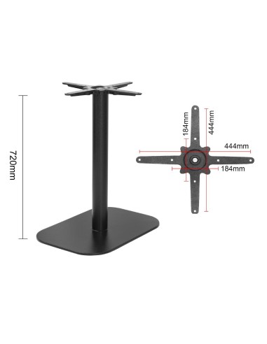 Pied de table en fonte Bolero noir 720x420x600mm
