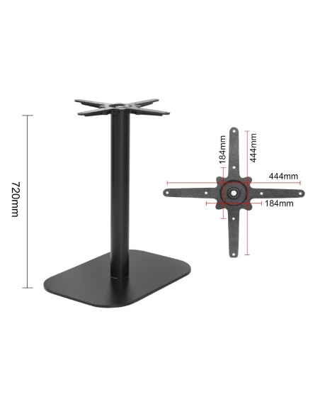 Pied de table en fonte Bolero noir 720x420x600mm