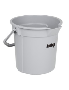 Seau gradué Jantex gris 14 L avec bec verseur - Polypropylène