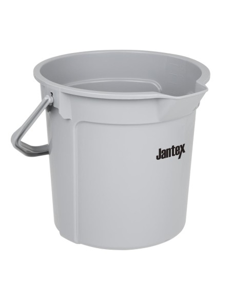 Seau gradué Jantex gris 14 L avec bec verseur - Polypropylène