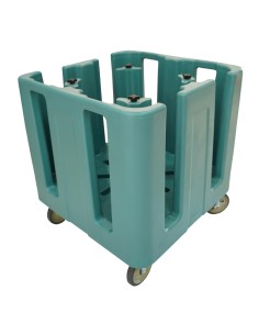 Chariot à vaisselle réglable Cambro bleu - compact et durable