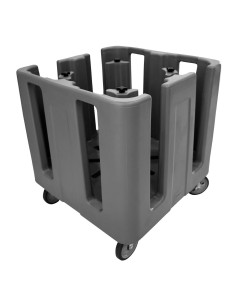 Chariot à vaisselle réglable Cambro noir - Compact et durable