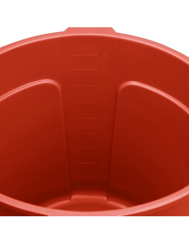 Seau gradué Jantex 10L rouge - mesure précise