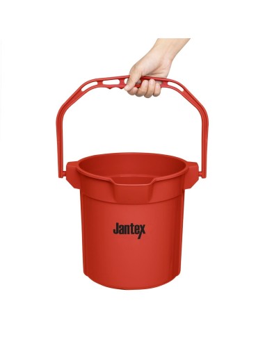 Seau gradué Jantex 10L rouge - mesure précise
