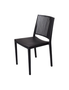 Chaises d'extérieur empilables Baltimore noires - lot de 4
