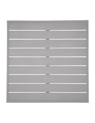 Plateau carré en aluminium gris clair 700 mm - Bolero