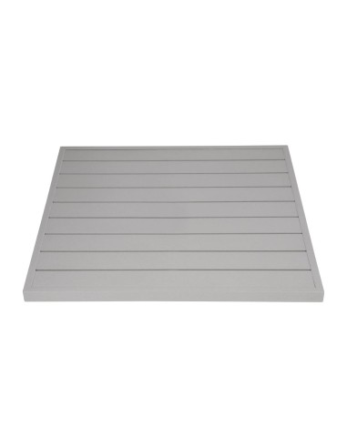 Plateau carré en aluminium gris clair 700 mm - Bolero