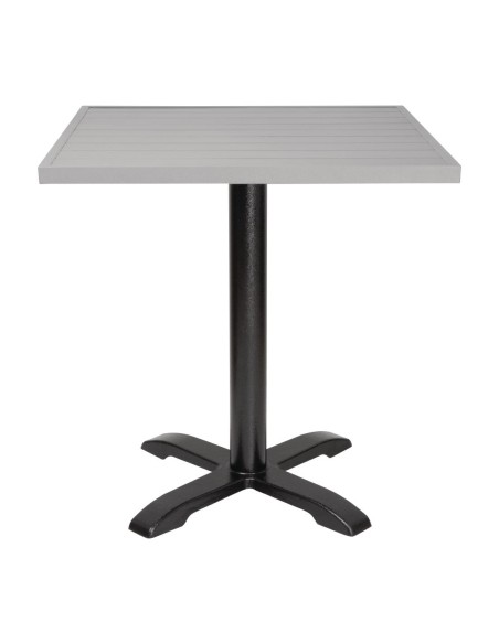 Plateau carré en aluminium gris clair 700 mm - Bolero