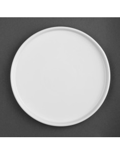 Assiettes plates rondes Olympia Whiteware 268mm - lot de 4