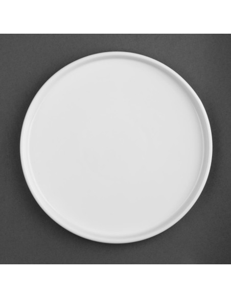 Assiettes plates rondes Olympia Whiteware 268mm - lot de 4