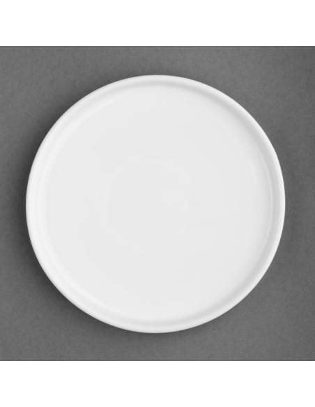 Assiettes plates rondes Olympia Whiteware 210mm - lot de 6