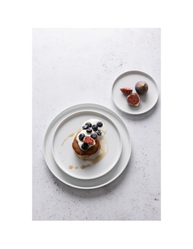 Assiettes plates rondes Olympia Whiteware 268mm - lot de 4