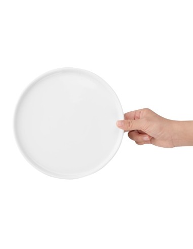 Assiettes plates rondes Olympia Whiteware 210mm - lot de 6