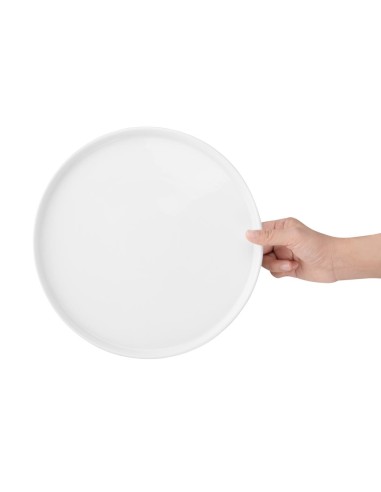Assiettes plates rondes Olympia Whiteware 268mm - lot de 4