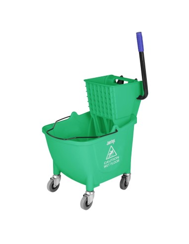 Seau essoreur Jantex 30L vert - grande capacité et pédale de vidange
