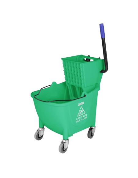 Seau essoreur Jantex 30L vert - grande capacité et pédale de vidange