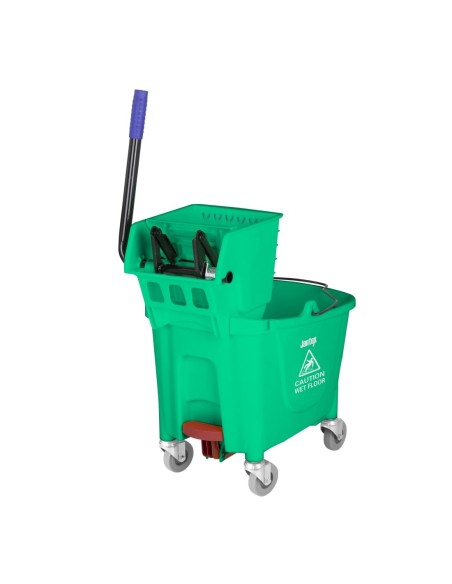 Seau essoreur Jantex 30L vert - grande capacité et pédale de vidange