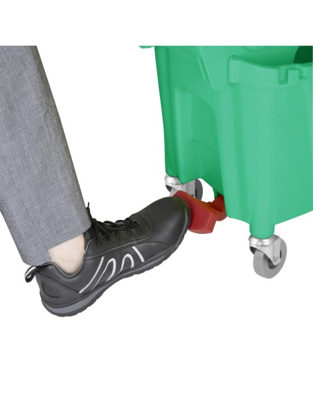 Seau essoreur Jantex 30L vert - grande capacité et pédale de vidange