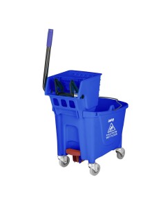 Seau essoreur Jantex 30L avec pédale de vidange - bleu 2