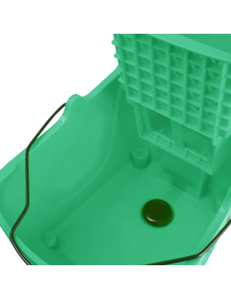 Seau essoreur Jantex 30L vert - grande capacité et pédale de vidange