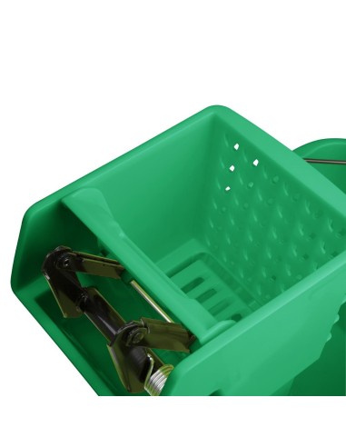 Seau essoreur Jantex 30L vert - grande capacité et pédale de vidange