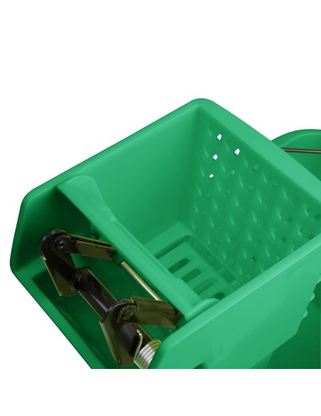 Seau essoreur Jantex 30L vert - grande capacité et pédale de vidange