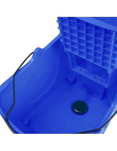 Seau essoreur Jantex 30L avec pédale de vidange - bleu