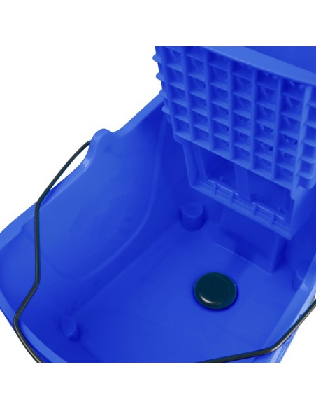Seau essoreur Jantex 30L avec pédale de vidange - bleu
