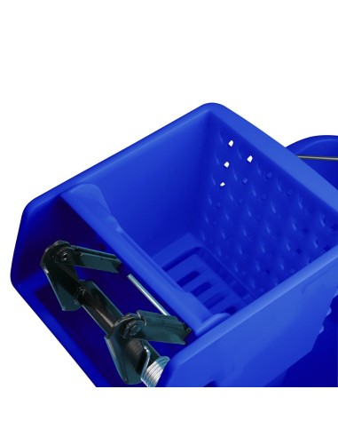 Seau essoreur Jantex 30L avec pédale de vidange - bleu