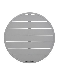 Plateau rond aluminium Bolero 580 mm gris clair - Moderne et résistant