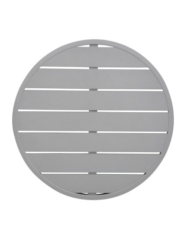 Plateau rond aluminium Bolero 580 mm gris clair - Moderne et résistant